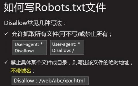 规范的robots文件怎么写