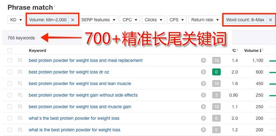 长尾关键词筛选