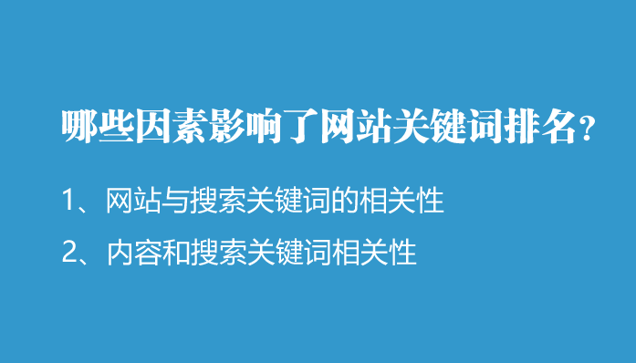 哪些因素影响了网站关键词排名？