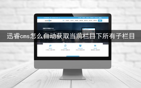 迅睿cms怎么自动获取当前栏目下所有子栏目
