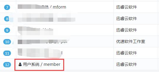 迅睿cms用户中心插件成功安装截图