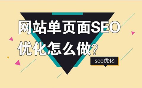网站单页面怎么做SEO优化排名