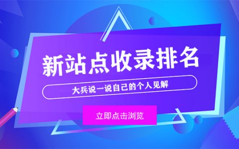 对于新站点收录排名,大兵说一说个人见解