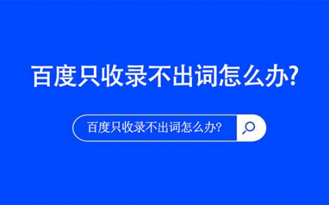 百度只收录不出词怎么办?
