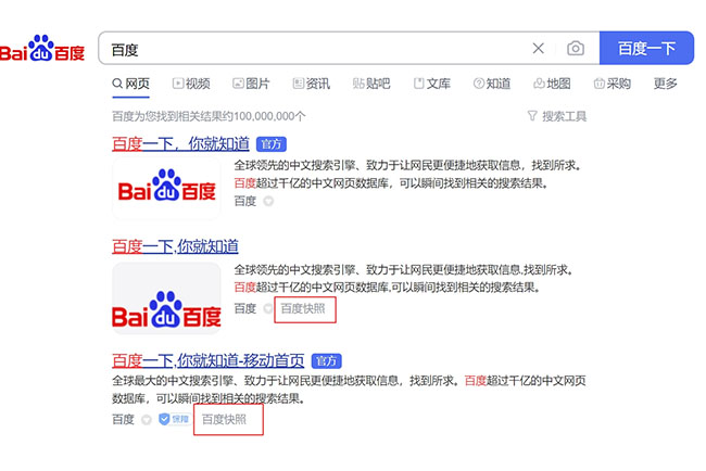 百度快照
